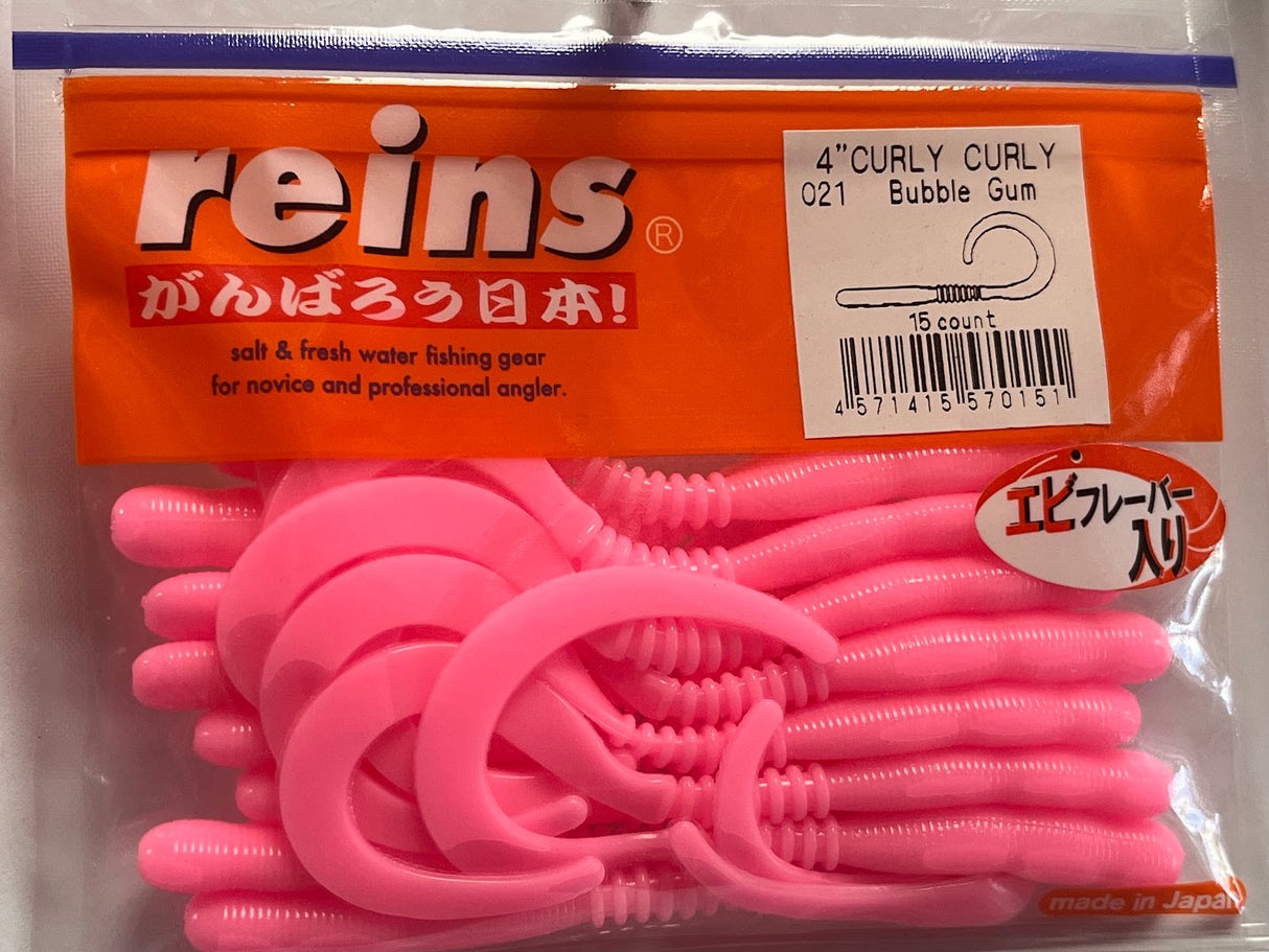 Reins guminukas Curly Curly 4" — 2
