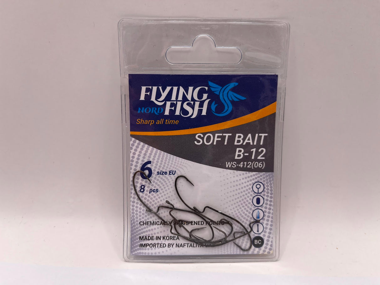 Žvejybinis kabliukas Flying Fish Nord SOFT BAIT B-12 — 3