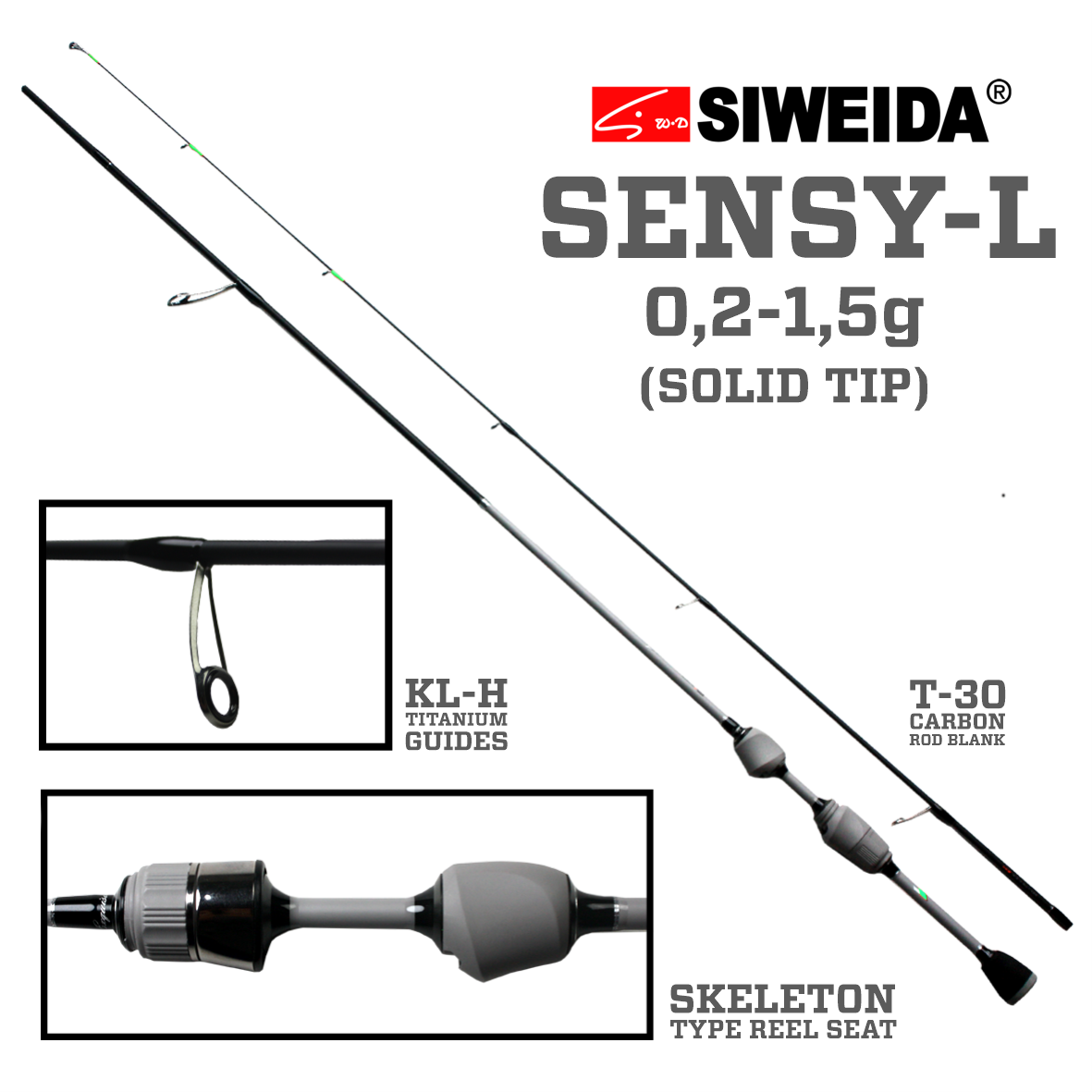 Meškerė SWD-SENSY-L SPIN 175cm 0.2-1.5g — 2
