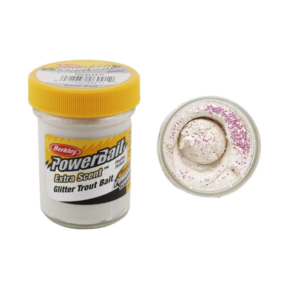 Berkley spalvota tešla PowerBait® Extra Scent Glitter Trout Dough — 7