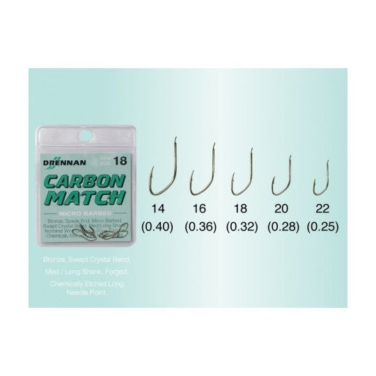 Drennan kabliukai Carbon Match