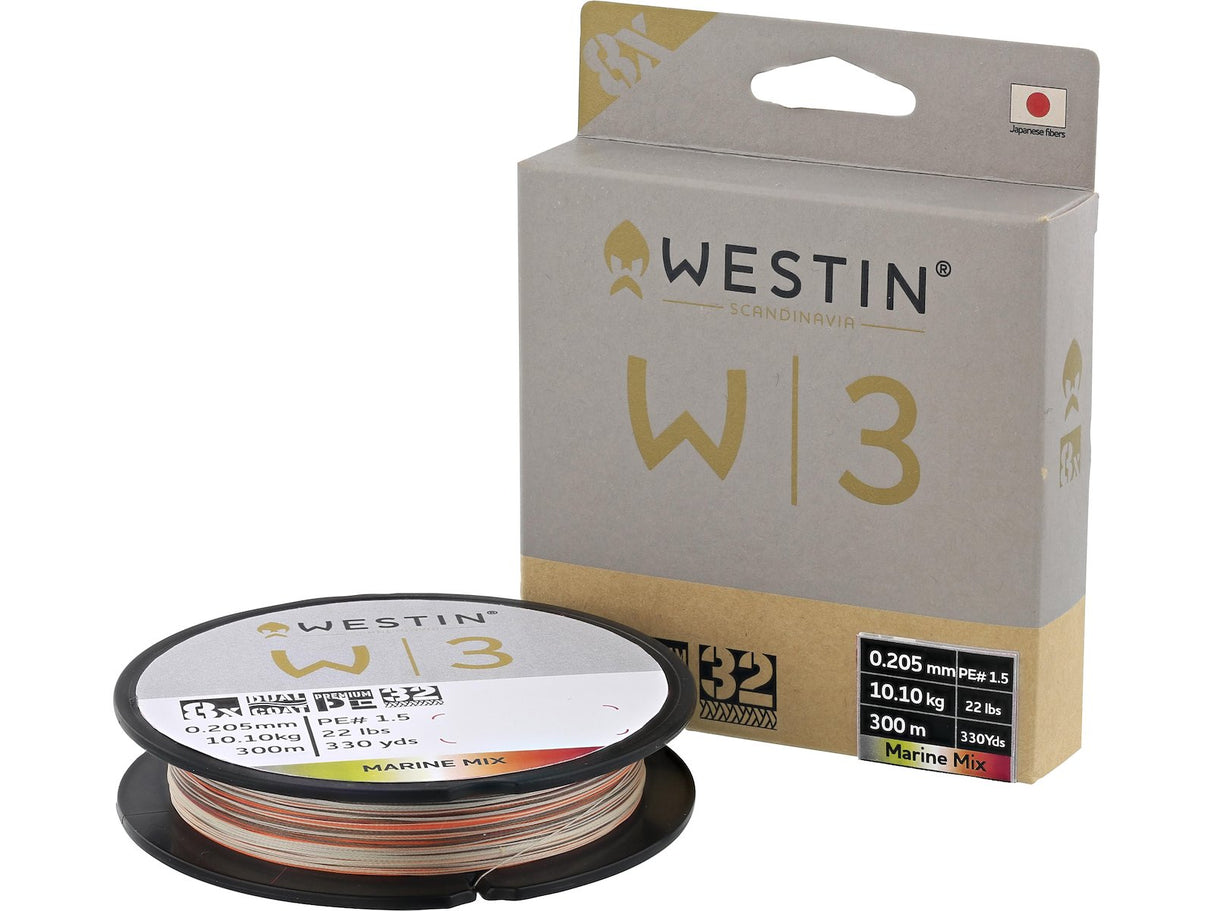 Westin pintas valas W3 Oceanic Swirl 8-Braid 300m Marine Mix