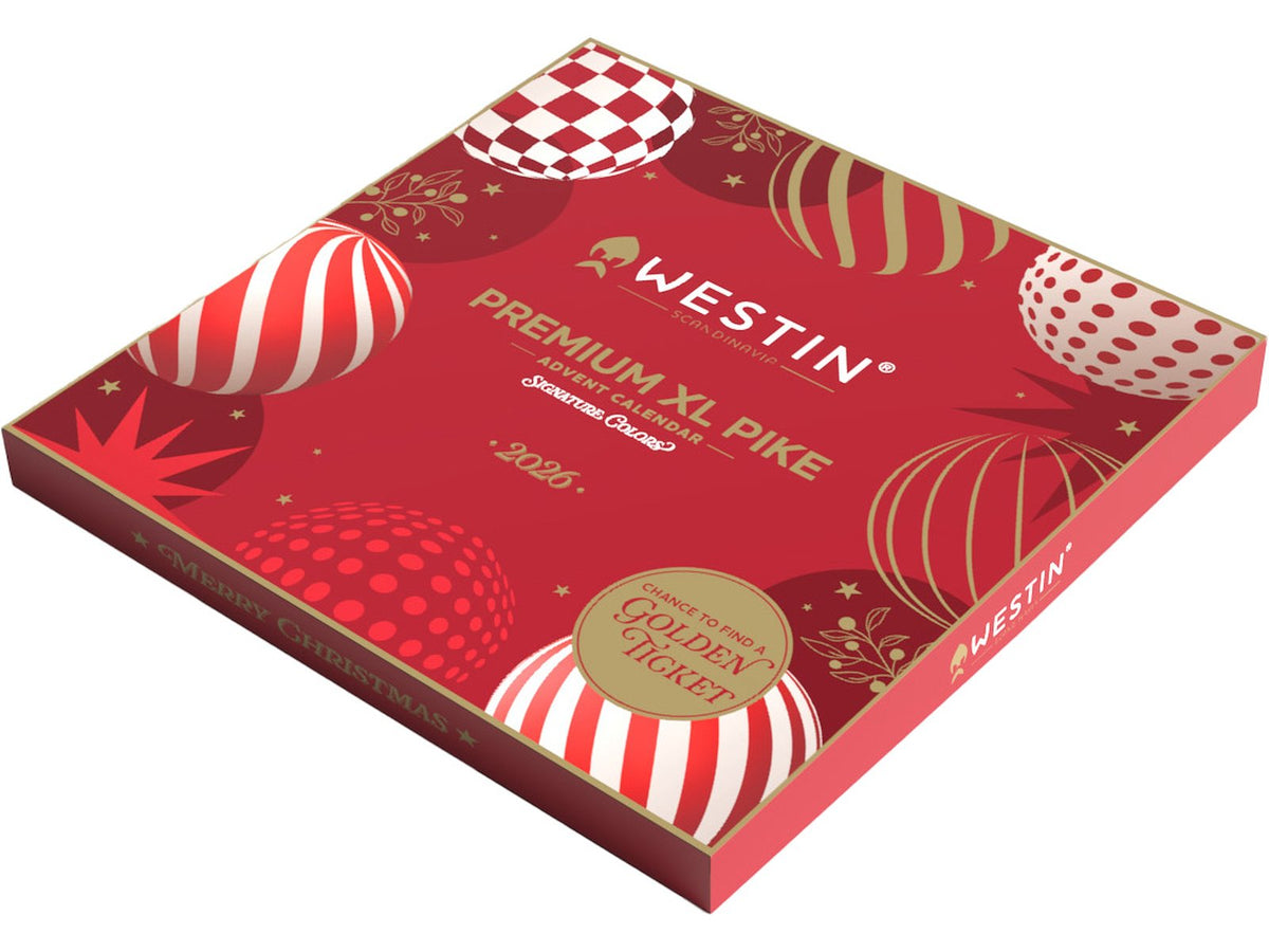 Westin 2026 Premium XL Pike Advent Calendar – advento kalendorius lydekų žvejams, 24 masalai su galimybe rasti Golden Ticket!
