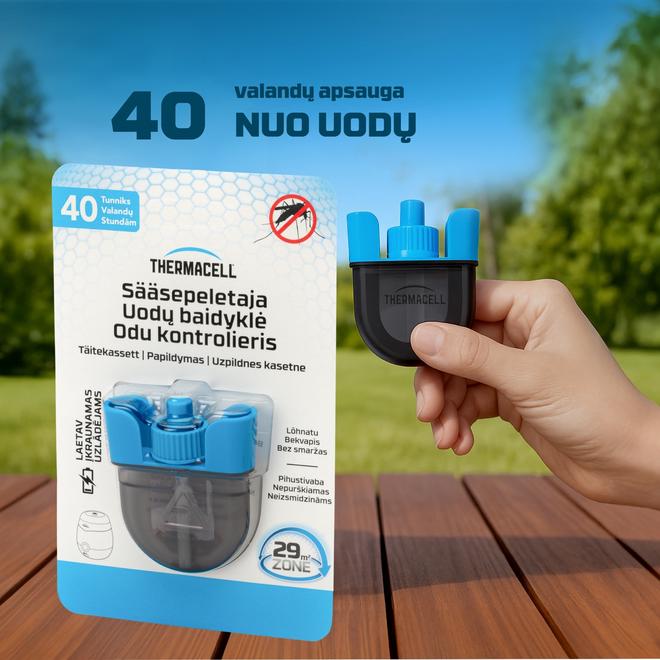 Thermacell pakeitimo komplektas įkraunamam E55XI įrenginiui (40h) — 3