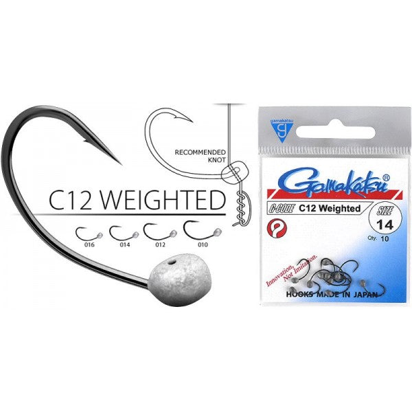 Kabliukai Gamakatsu C12 Weighted