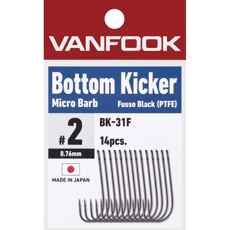 Vanfook kabliukai BK-31F (Bottom Kicker) Fusso Black