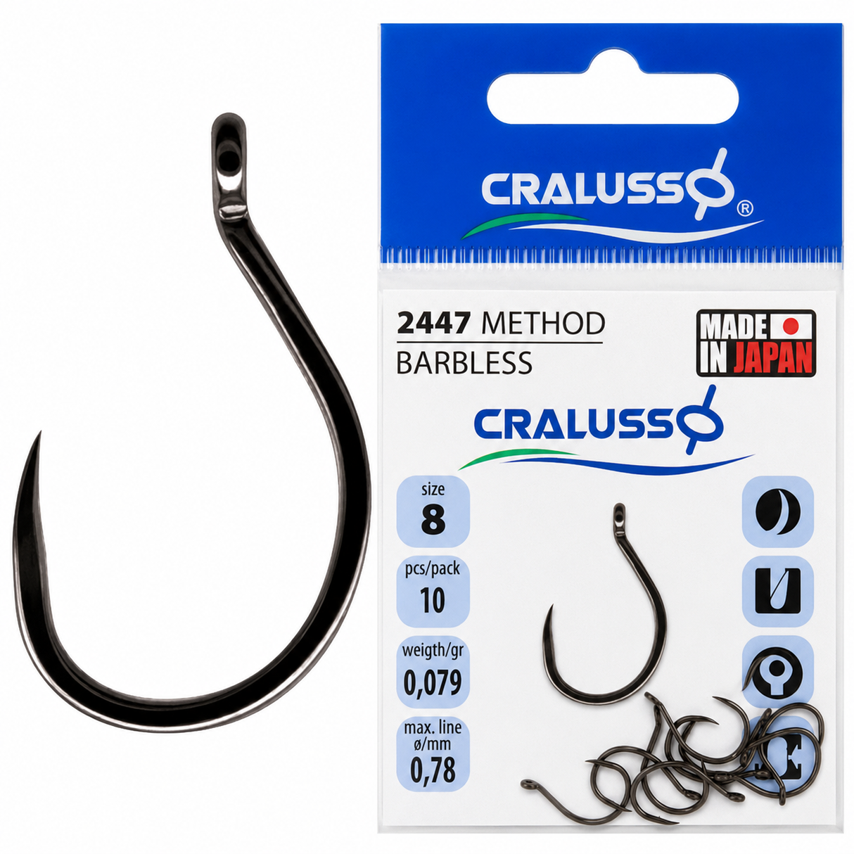 Cralusso kabliukai Method Barbless 10vnt