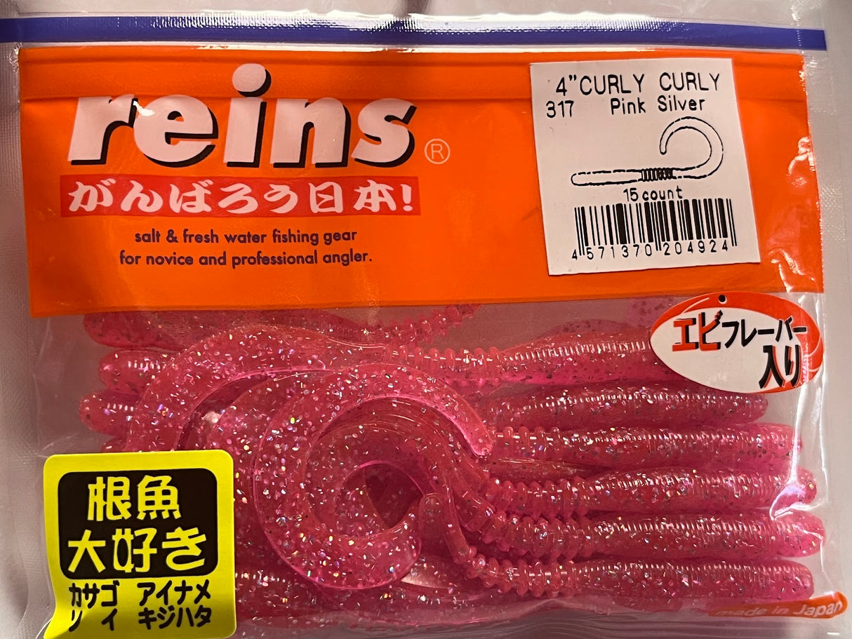 Reins guminukas Curly Curly 4" — 10