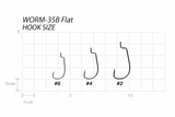 Vanfook kabliukai Worm 35B Flat NS Black — 2