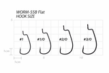 Vanfook kabliukai Worm 55B Flat NS Black