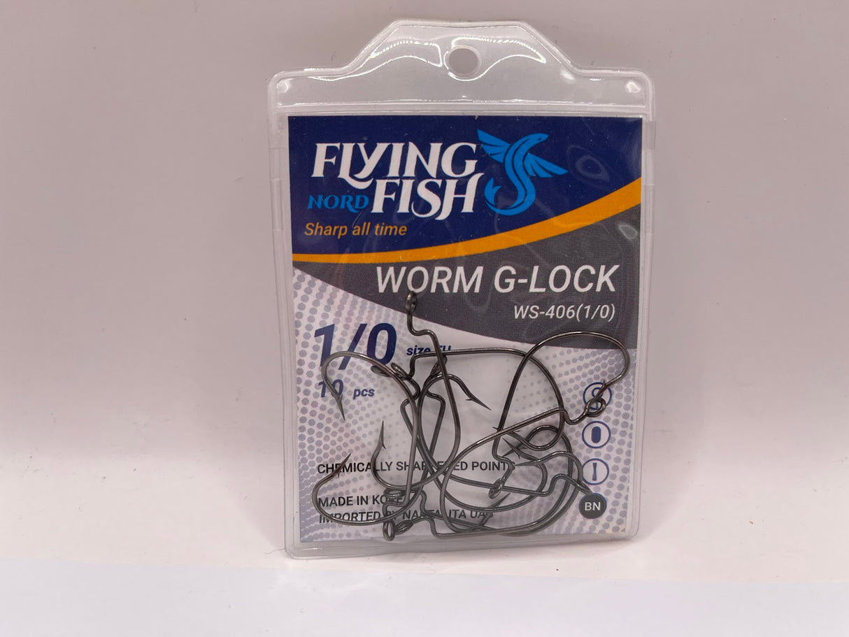 Žvejybinis kabliukas Flying Fish Nord WORM G-LOCK — 2