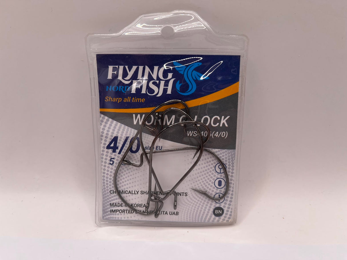 Žvejybinis kabliukas Flying Fish Nord WORM G-LOCK — 6