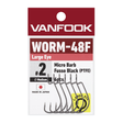 Vanfook kabliukai Worm-48F Fusso Black
