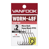 Vanfook kabliukai Worm-48F Fusso Black