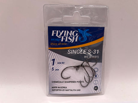 Žvejybinis kabliukas Flying Fish Nord SINGLE S-31