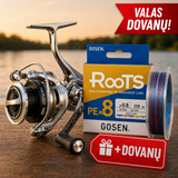 Abu Garcia ritė Zenon 2000S +Gosen Roots PEx8 #0.8 150m Multi Color Dovanų!