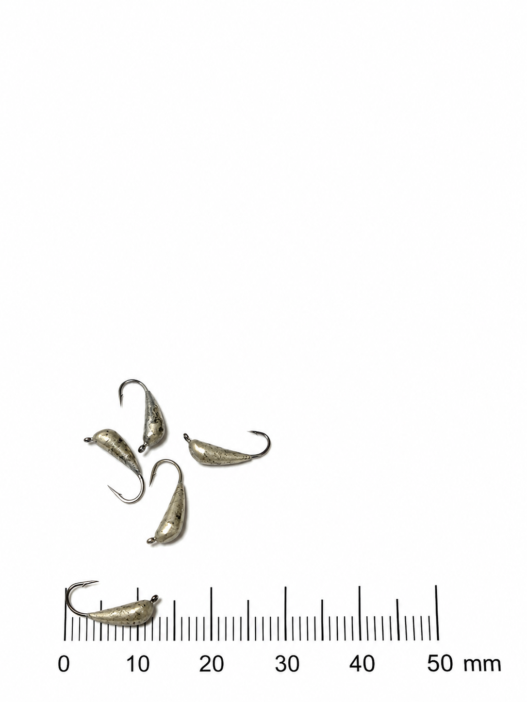 Avižėlė volframinė sidabrinė su kilpute, 0,5 g, 13 mm