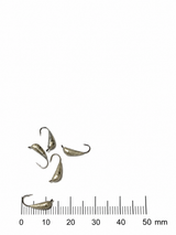 Avižėlė volframinė sidabrinė su kilpute, 0,5 g, 13 mm