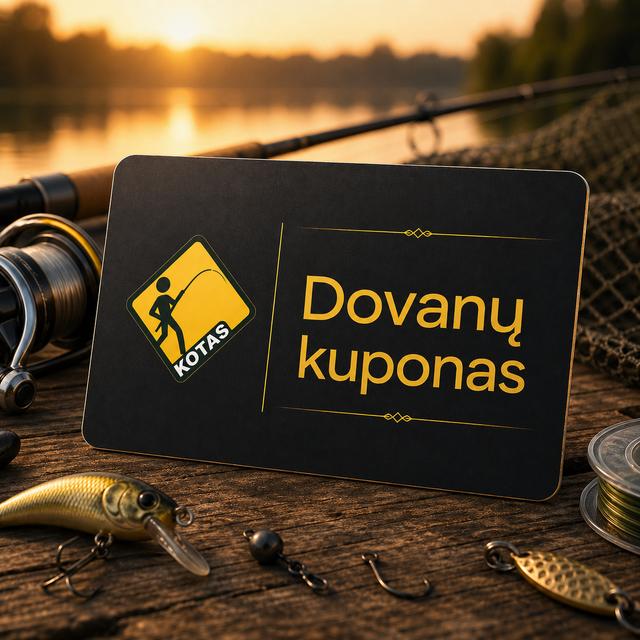 Dovanų kuponas žvejybos reikmenims | Kotas.lt