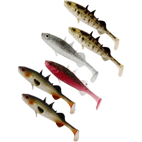 Westin dirbtinis masalas Stanley the Stickleback Shadtail 6vnt