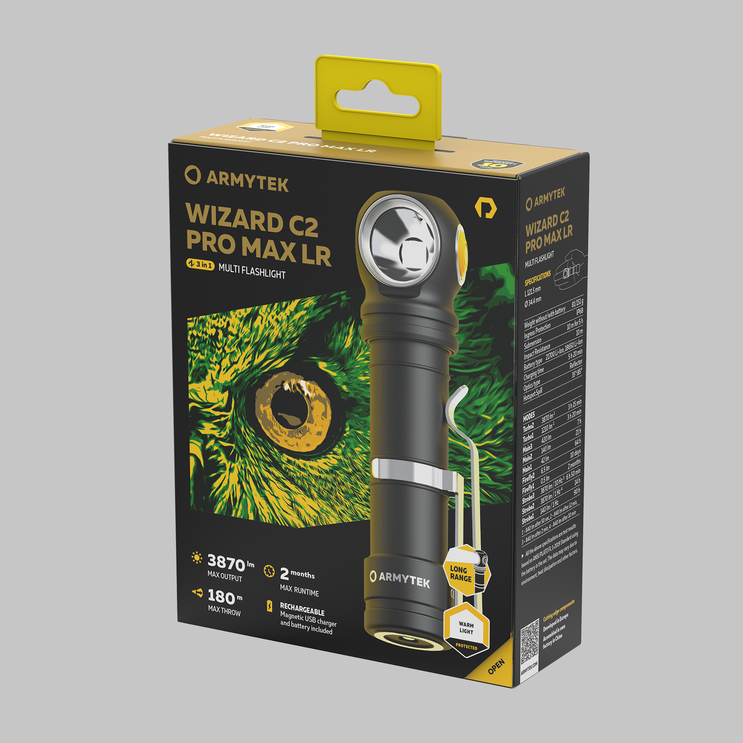 Armytek žibintuvėlis Wizard C2 Pro Max PCB Warm