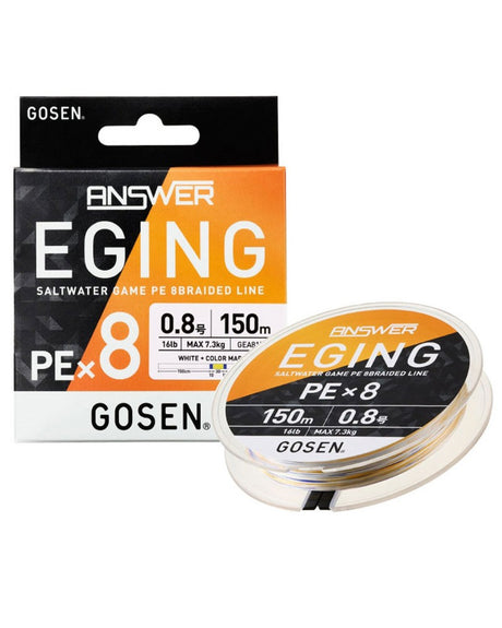 Gosen Answer Eging PEx8 pintas valas White Base 150m