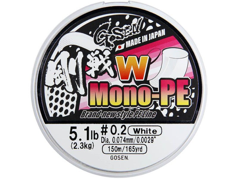 Gosen W Mono PE valas White 150m