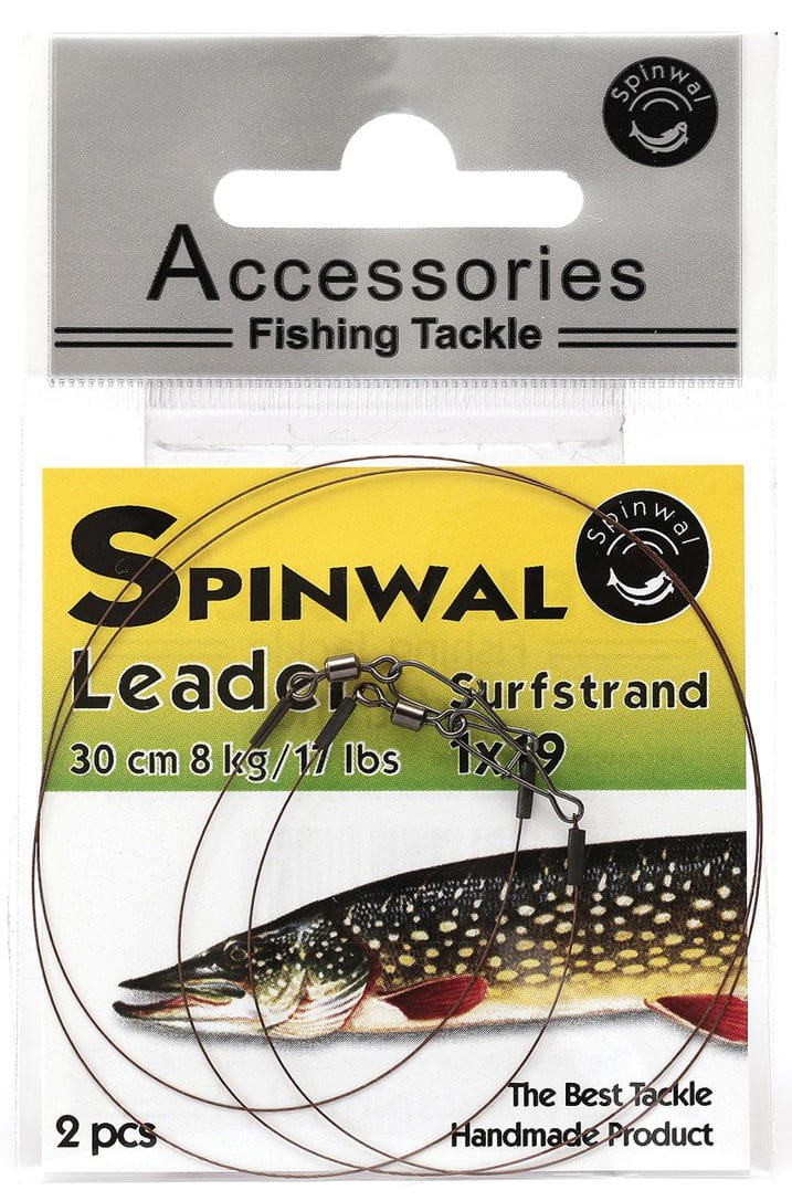 Pavadėliai Spinwal Surfstrand Leader 1x19 2pcs 40cm 12kg
