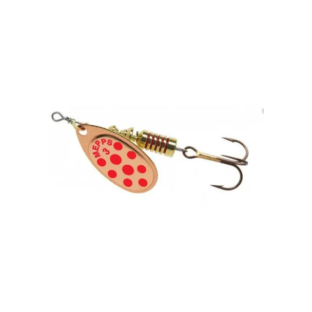 Mepps Aglia Decoree Copper/Red Dots size 2 Blist