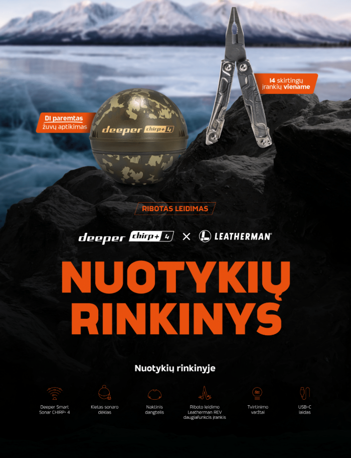Deeper rinkinys CHIRP +4.0 Deeper Adventure Bundle