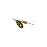 Mepps Black Fury Black/Chartreuse Dots size 2 Blist