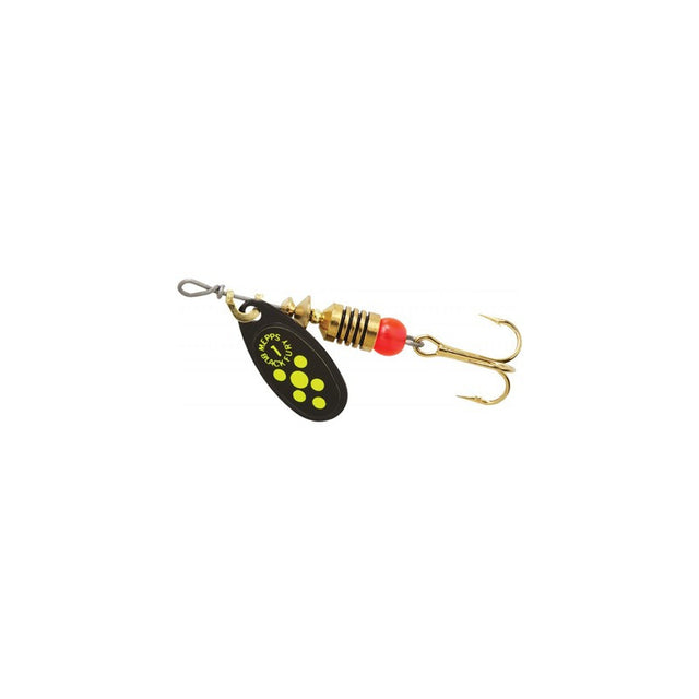 Mepps Black Fury Black/Chartreuse Dots size 2 Blist