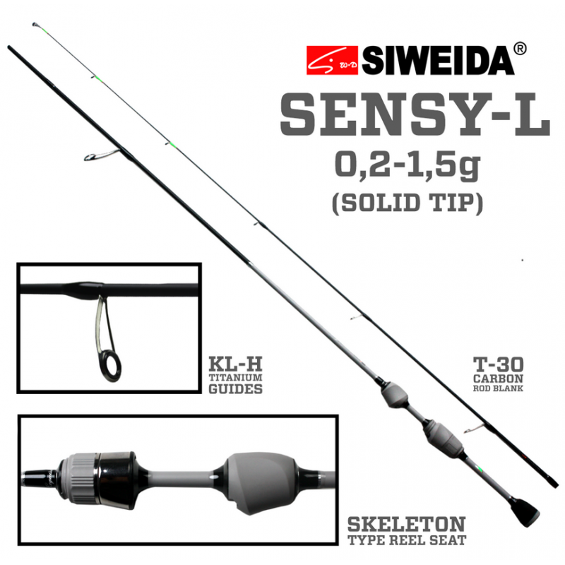 Meškerė SWD-SENSY-L SPIN 1,85m 0,2-1,5g