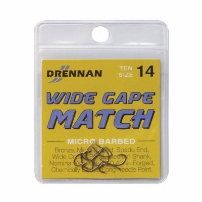 Drennan kabliukai Wide Gape Match