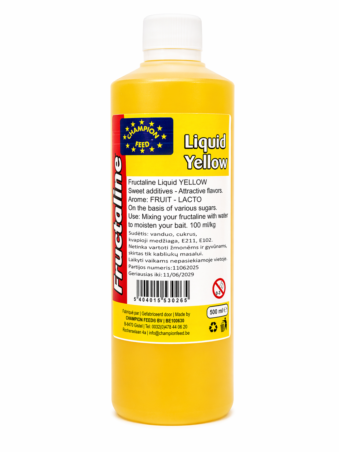 Skystas priedas jaukui Champion Feed Fructaline Liquid Yellow Fruit-Lacto 500gr