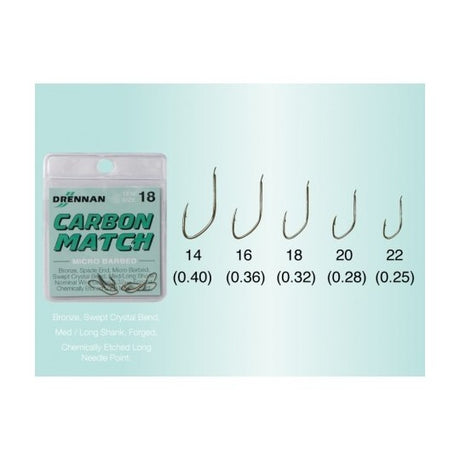 Drennan kabliukai Carbon Match